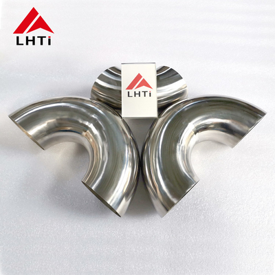 Buen precio Fittings de codo de Ti certificados ASME B16.9 / codo de titanio con conexión de soldadura de 180 grados Superficie pulida en línea