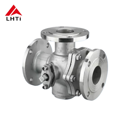 Buen precio Válvulas de bola de titanio de tres vías Gr2 DN 15 Clase 150-2500 Flanges Válvula de bola para tratamientos de agua en línea