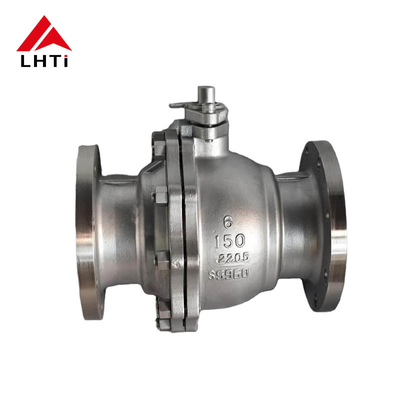 Buen precio ANSI B16.34 Titanio Gr2 Gr5 PN16 válvula de bolas de brida para la industria química y eléctrica DN10-DN200 en línea
