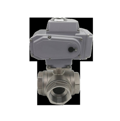 Buen precio Válvula de bola neumática de rosca de tres vías para sistemas industriales de control de fluidos y HVAC en línea