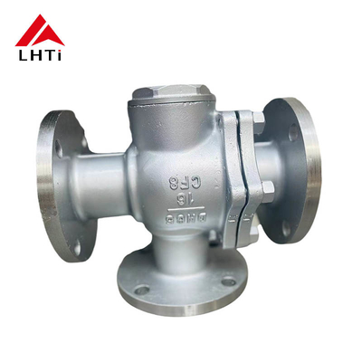 Buen precio Válvula de bola de titanio de tres vías ASME16.34 Ti Gr1 Gr2 6 pulgadas en línea