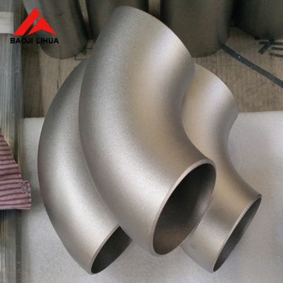 Buen precio Codo de escape de titanio 120 90 45 grados ASTM B363 Codo de titanio puro para automóviles y motocicletas en línea