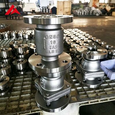 Buen precio Válvula de verificación de aleación de titanio DN50 PN16 resistente a la corrosión para tuberías industriales en línea
